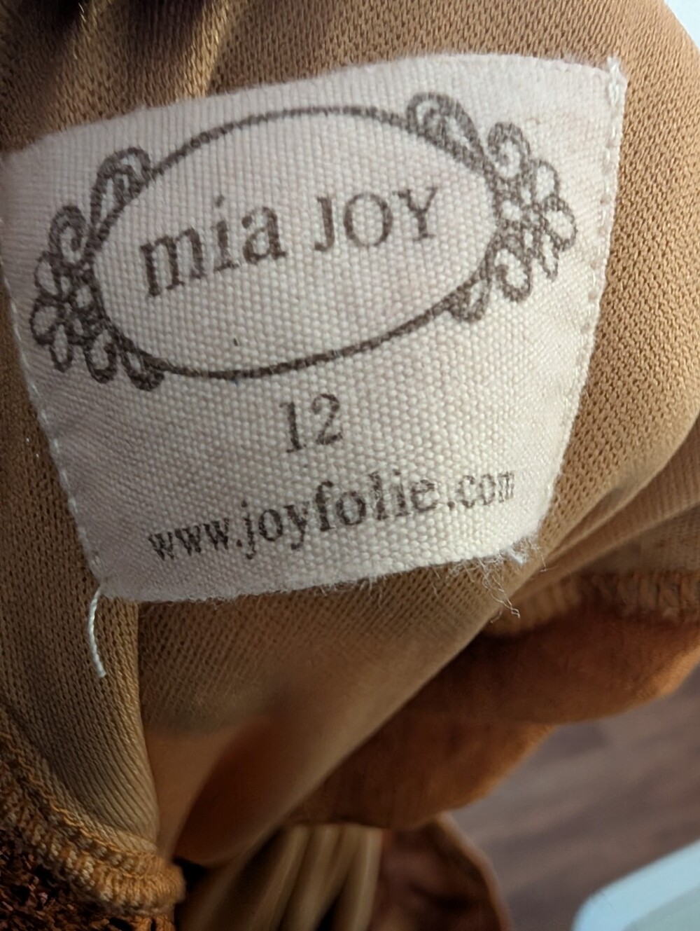 Mia Joy Boho Prairie Midi Dress Size 12 Open Back Cottagecore Romantic Rust - Picture 6 of 10